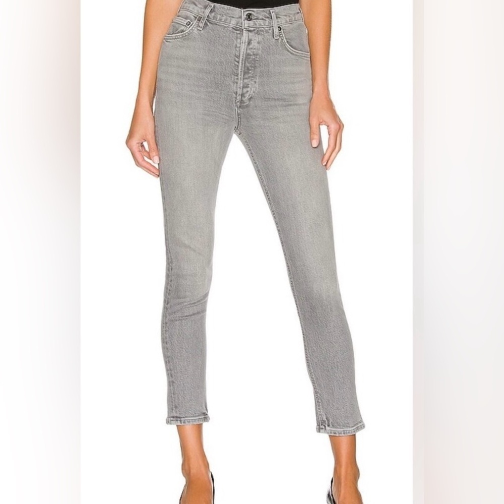 AGOLDE Women’s size 27 Nico High Rise Slim Stretch Ankle Jeans in Chime Gray